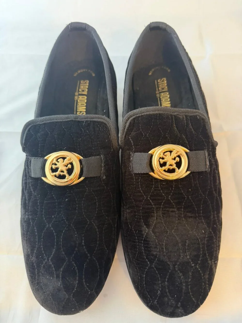 Stacy Adams Valet  Slip On Bit Loafer, Black Velvet  Men Size 7.5 M